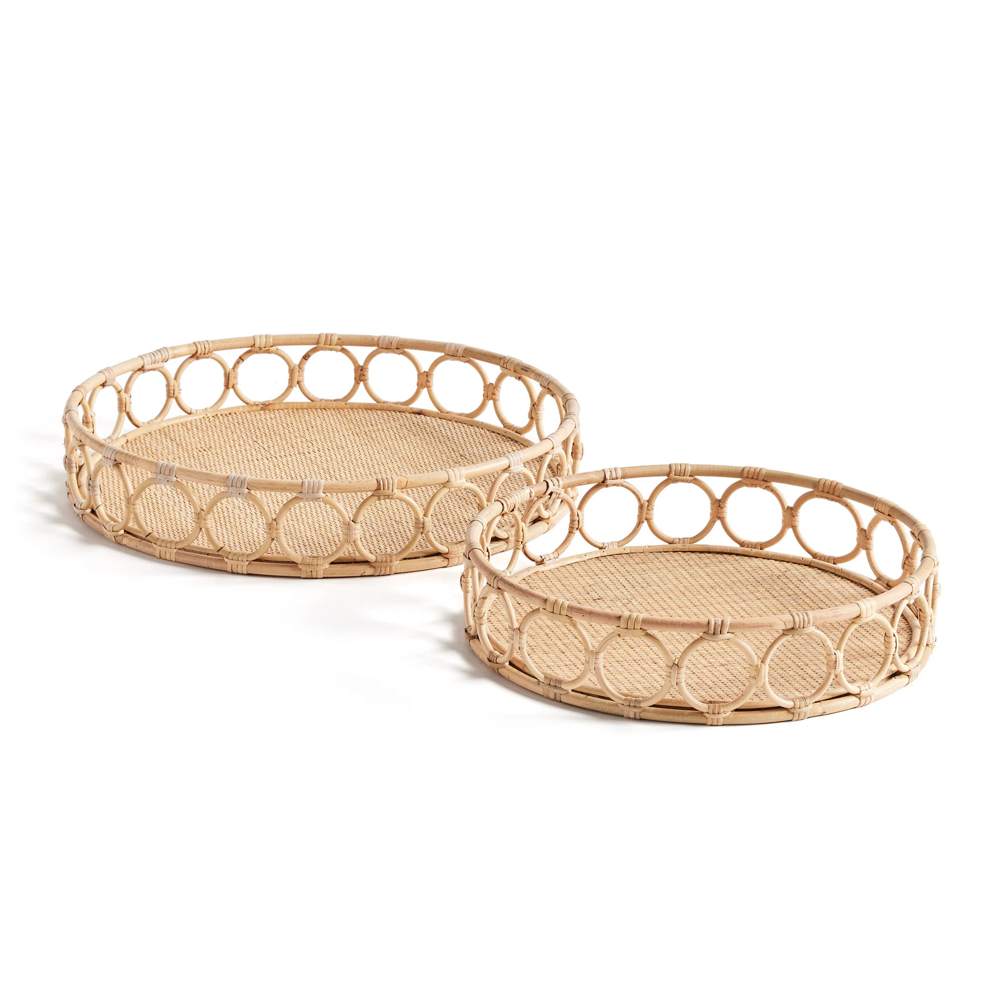 Jalisa Rattan Tray - Set of 2 | Wayfair North America