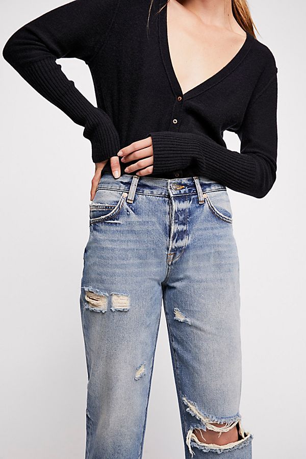 Extreme Washed Boyfriend Jeans | Free People (Global - UK&FR Excluded)