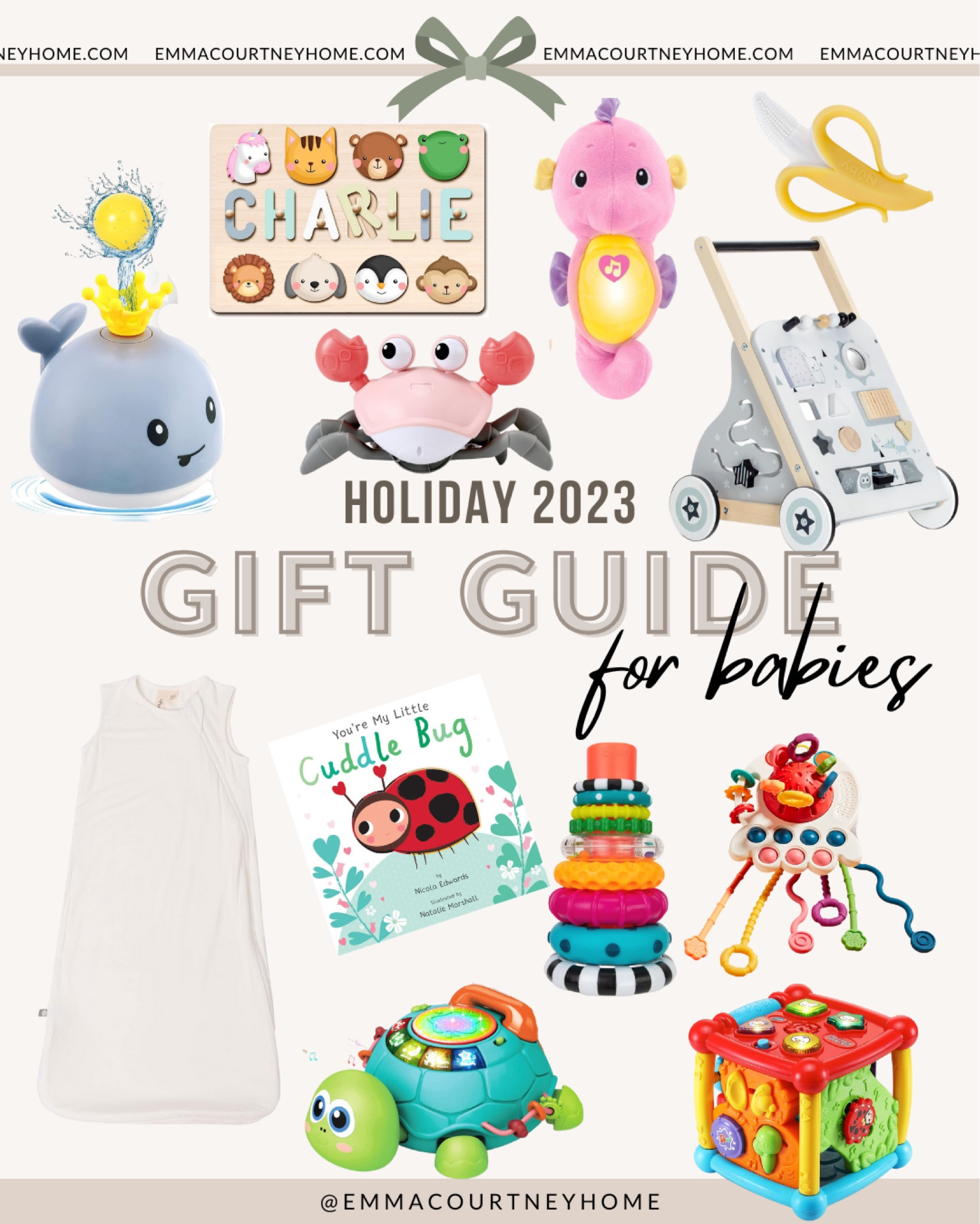 Gift ideas for babies for this Christmas and holiday season including lots of fun developmental toys! Check the age recommendation for before buying! 

#LTKHoliday #LTKGiftGuide #LTKbaby