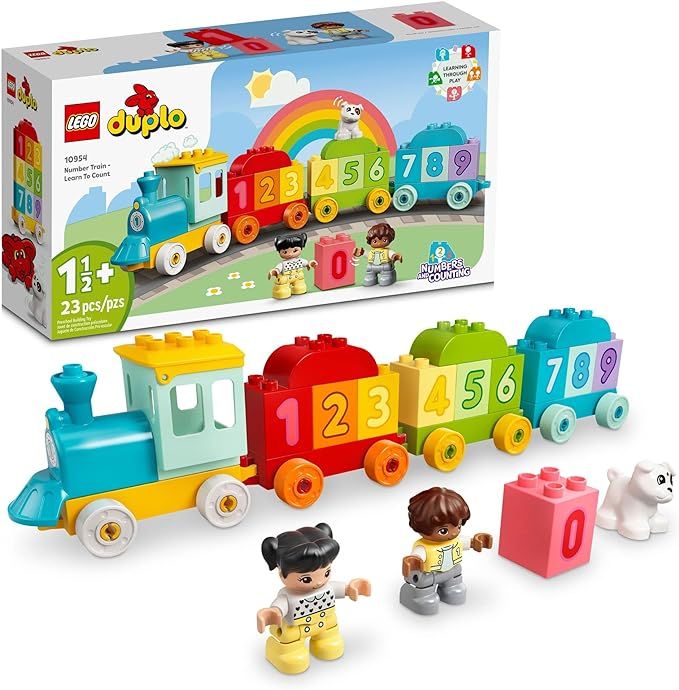 LEGO DUPLO My First Number Train - Learn to Count 10954 Building Toy; Introduce Boy and Girl Todd... | Amazon (US)
