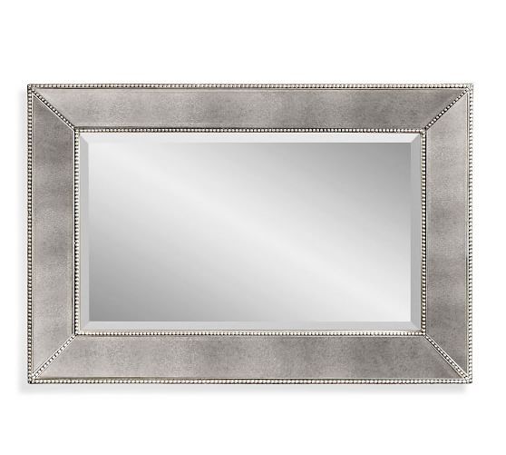 Antique Beveled Glass Beaded Frame Wall Mirror - Small 24" x 36" | Pottery Barn (US)