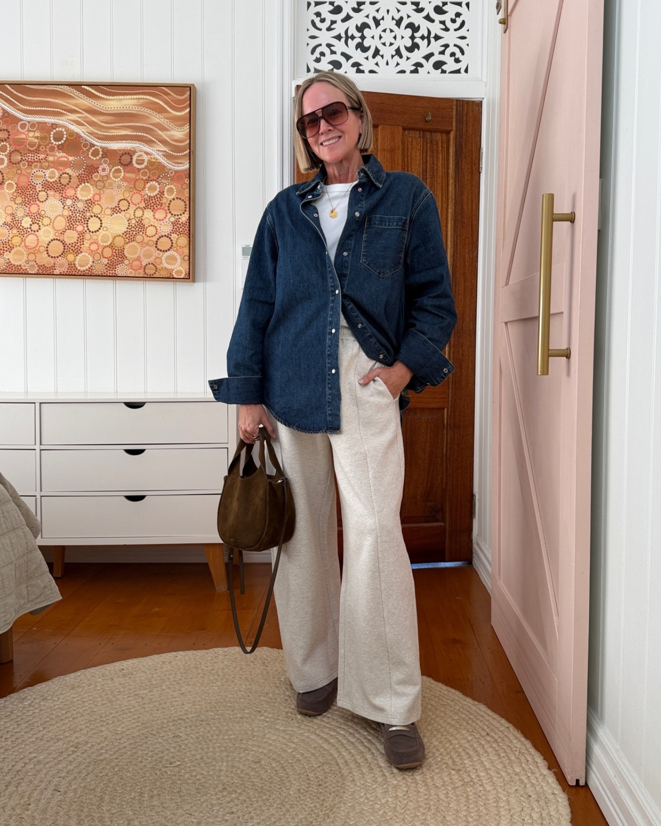 SIZING DETAILS ⬇️

Shirt: size 0 (current promotion any two pieces in the Bohemian Traders denim collection for $250)
Tee: L

Track pants: ALEXANDRA AUS (my code is NIKKI20)
Shoes: FRANKIE4 Foxx loafers

#LTKaustralia #LTKover50style #LTKwinter