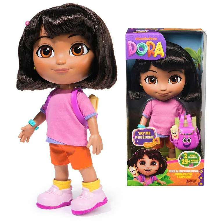 Dora the Explorer , Canta y Explora Muñeca Dora con Música, Efectos de Sonido, Frases y Ropa Bi... | Walmart (US)