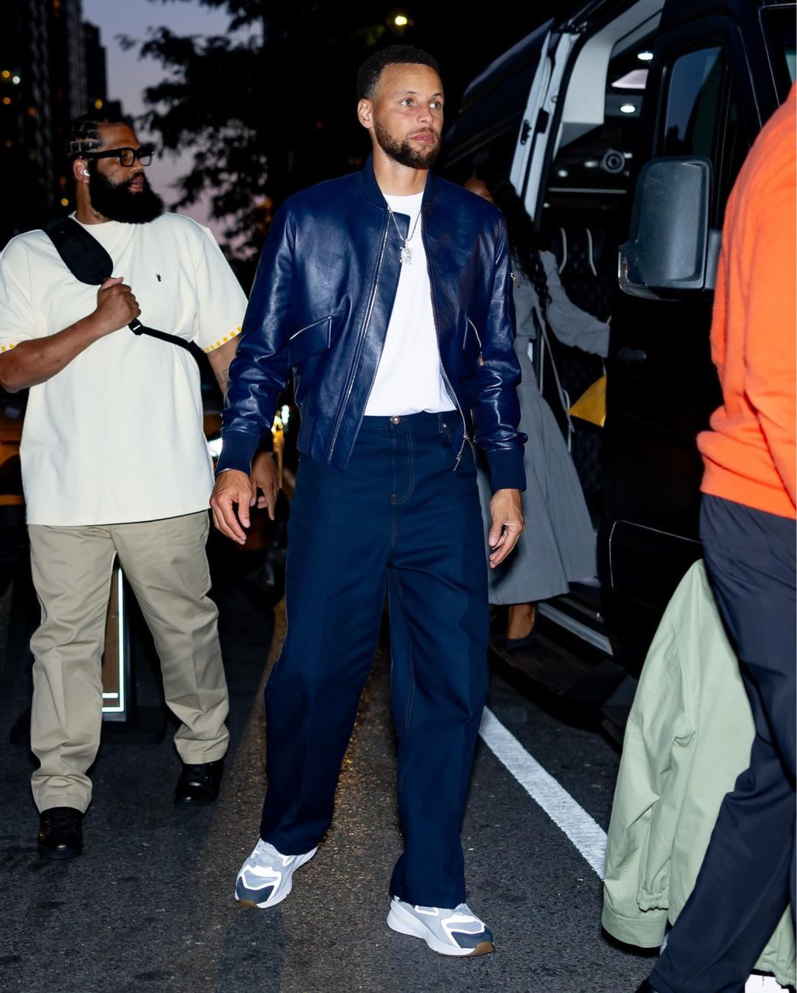 Stephen Curry wears Ferragamo jacket and Under Armour Unisex UA Forge 96 sneakers in NYC. (photo: @thehapablonde) 

#LTKStyleTip #LTKMens