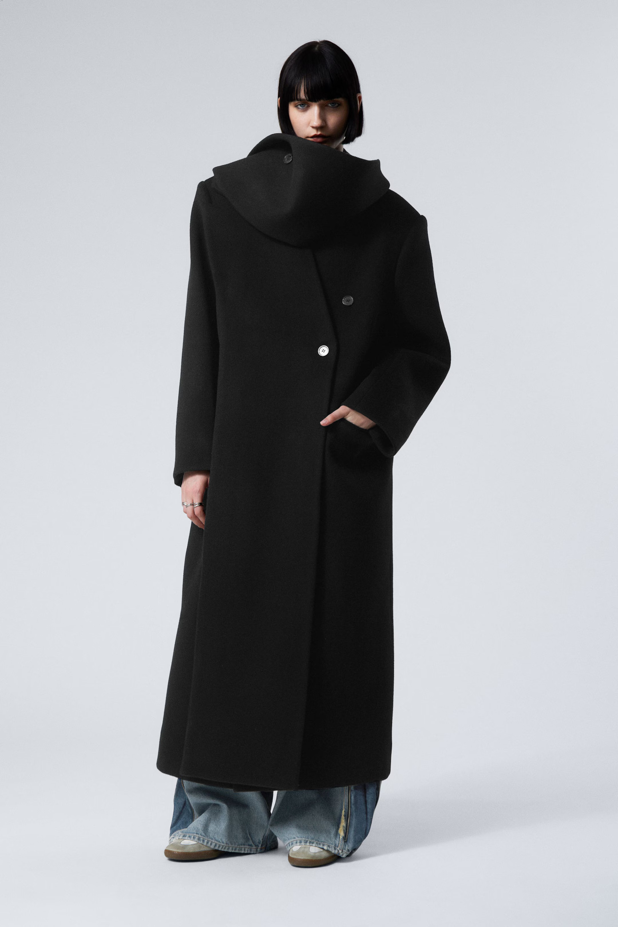 Doppelreihiger Oversize-Wollmantel | Weekday