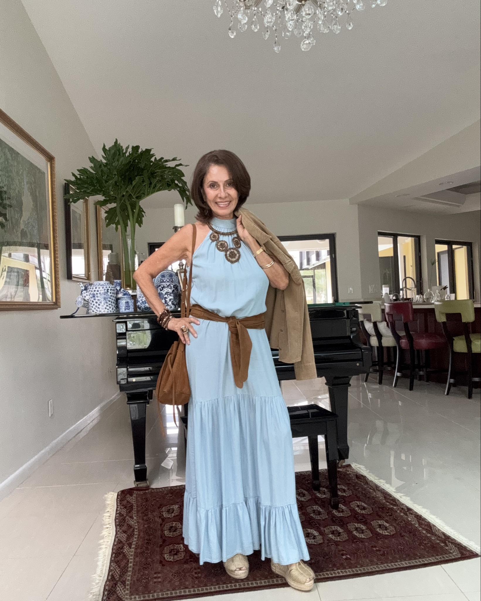 Vince Camuto Chambrain Haulter Maxi Dress. This dress takes you from beach day to dinner date — it’s all in the accessories. 🌴✨

#LTKSeasonal #LTKStyleTip #LTKPetite