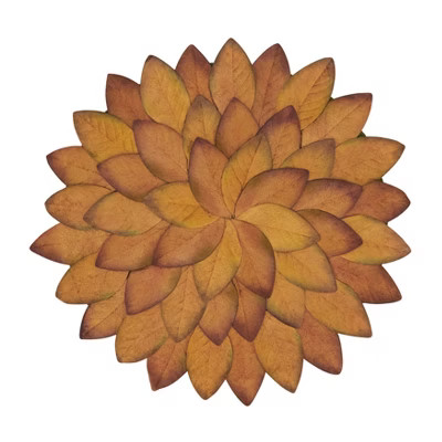 Saro Lifestyle Rustling Fall Leaves Placemat (Set of 4), 15", Brown | Target