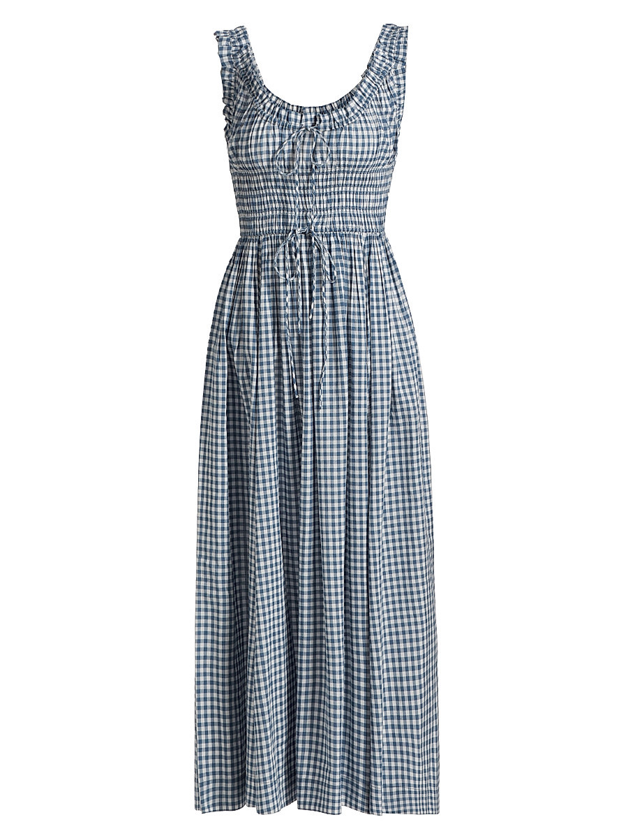 Women's Emmaretta Gingham Midi-Dress - Blue Gingham - Size XXS | Saks Fifth Avenue