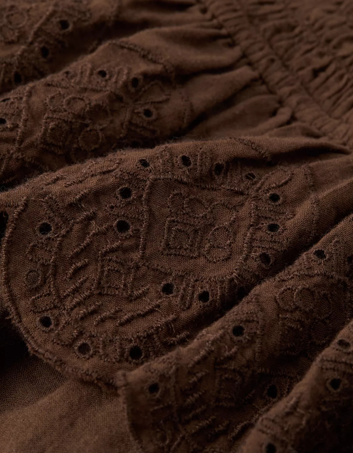 AE Long-Sleeve Smocked Tiered Top | American Eagle Outfitters (US & CA)