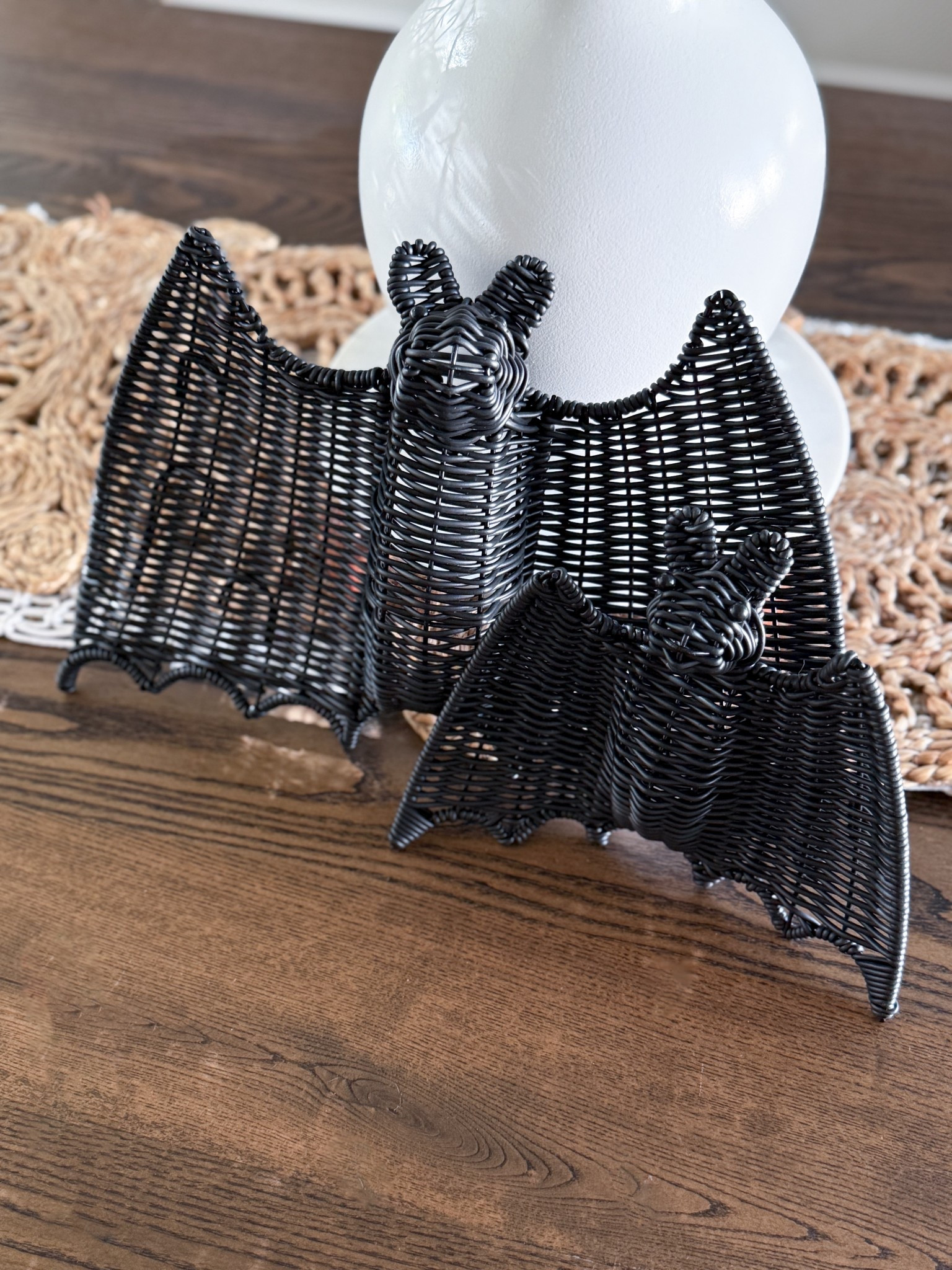 Spooky, but make it chic. These woven bats look just like the viral Anthropologie ones except they were a fraction of the price. You don’t have to break the bank to get the aesthetic Halloween vibe. IYKYK.

halloween home decor - woven halloween bats - viral halloween decorations - anthropologie bat dupe - spooky cute home finds - aesthetic halloween styling - affordable halloween decorations - black rattan bats - fall tablescape decor - cute halloween decor ideas - halloween mantel styling - modern halloween home - budget friendly halloween finds

#LTKSeasonal #LTKHome #LTKFindsUnder50