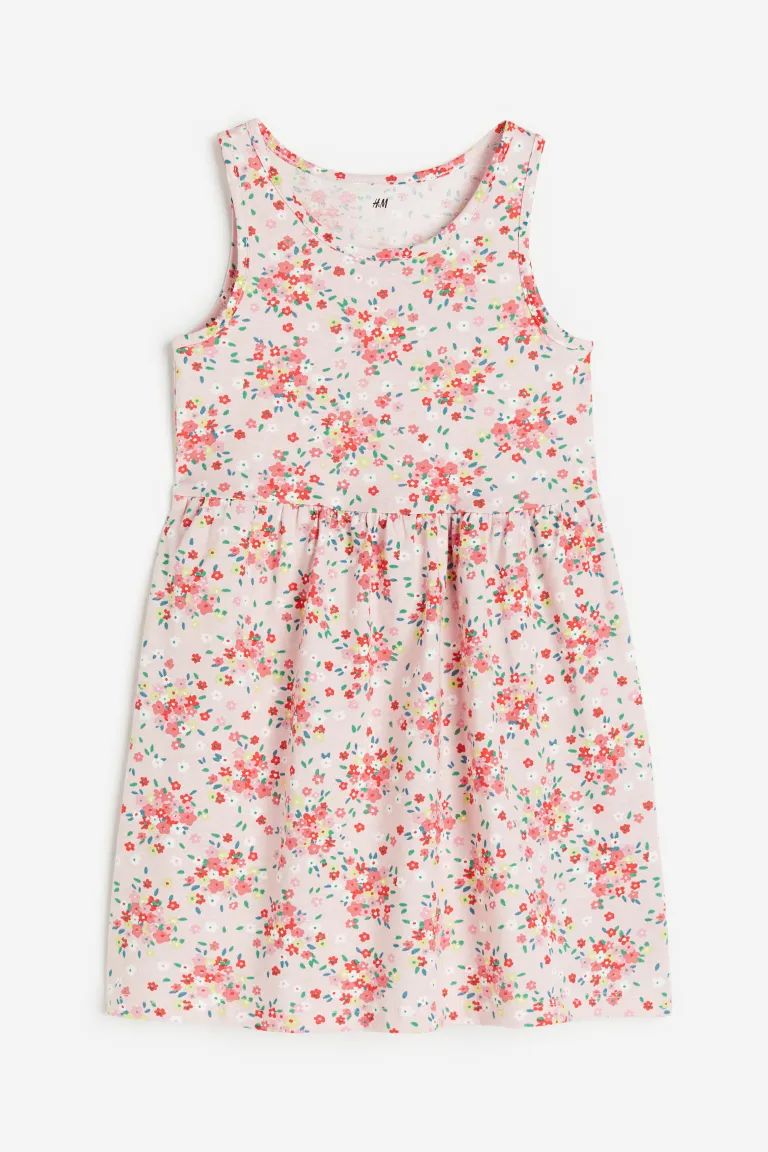 Patterned Cotton Dress - White/floral - Kids | H&M US | H&M (US + CA)