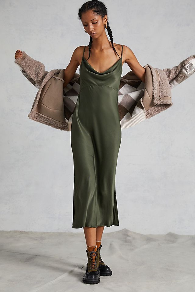 Elyse Bias Slip Midi Dress | Anthropologie (US)