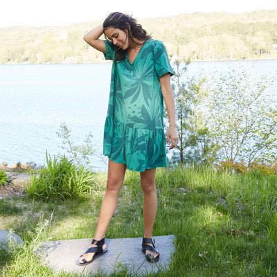 Women's Short Sleeve Ruffle Hem Dress - A New Day™ | Target