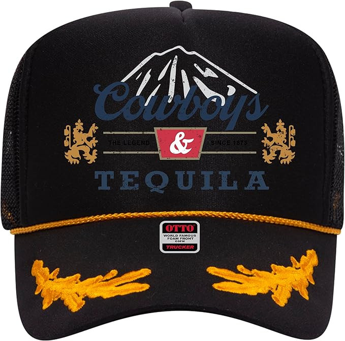 Cowboys and Tequila Trucker Hat - Premium Snapback for Men and Women - Cowgirl Western Beer Count... | Amazon (US)