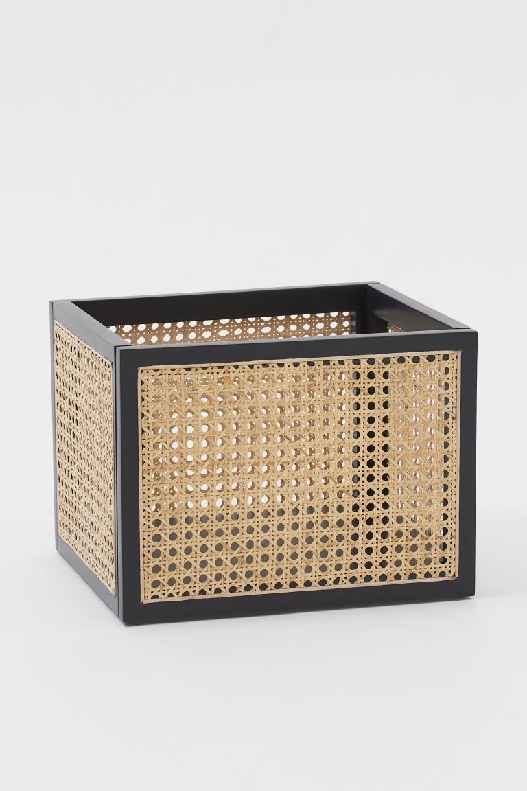 Storage basket in medium-density fiberboard and pine with rattan sides. Easy to assemble, no scre... | H&M (US + CA)