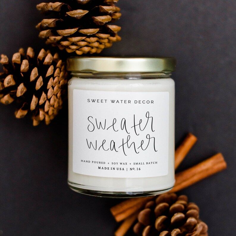 Sweater Weather Candle  Fall Candle  Fall Candles  | Etsy | Etsy (US)