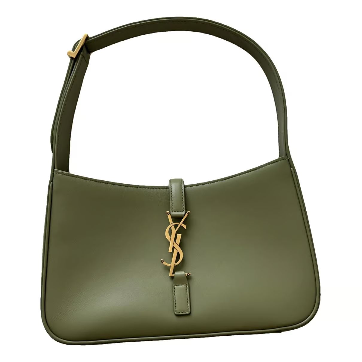 Le 5 à 7 leather handbag Saint Laurent Green in Leather - 35383021 | Vestiaire Collective (Global)