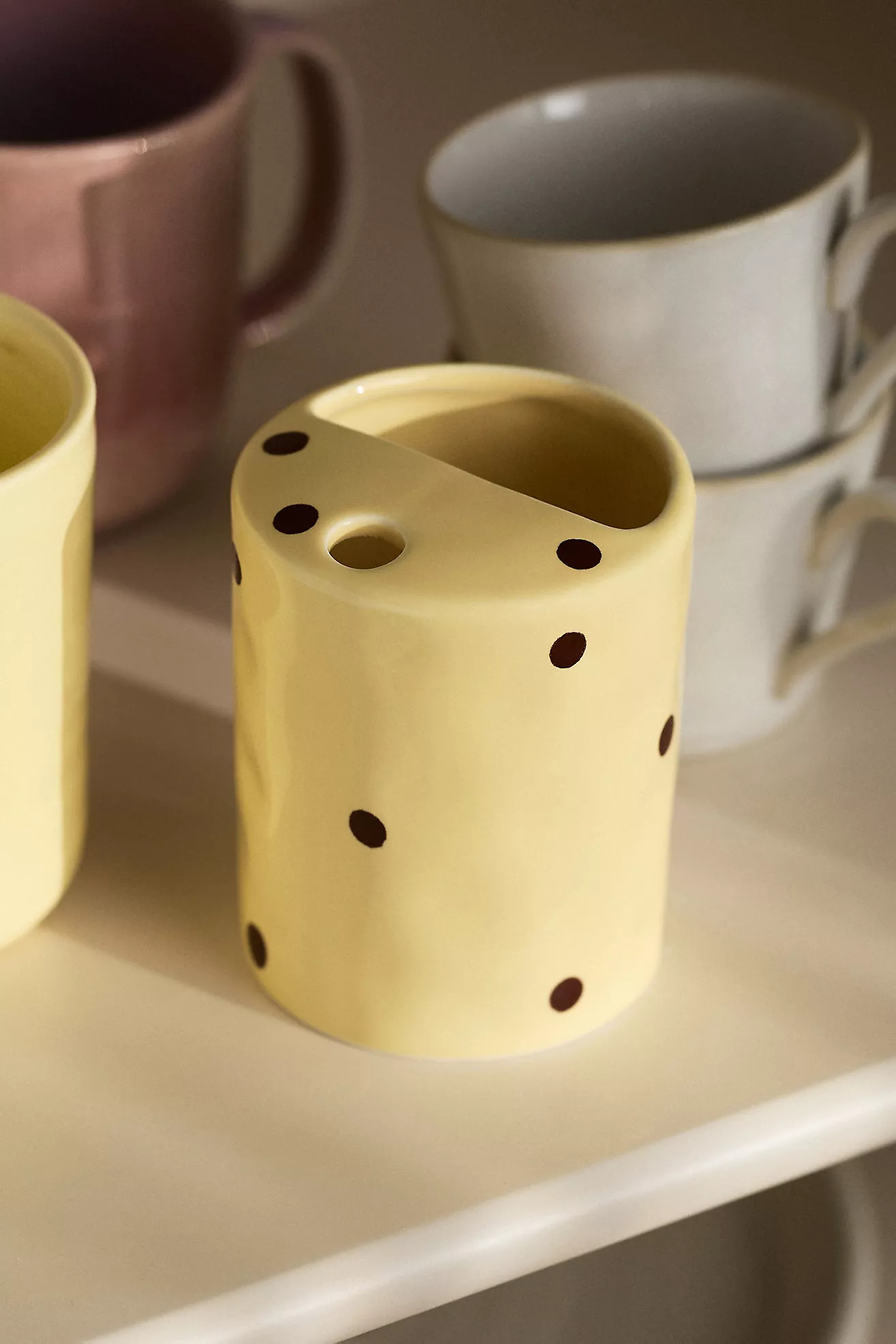 Greta Polka Dot Stoneware Demi Sipper | Anthropologie (US)