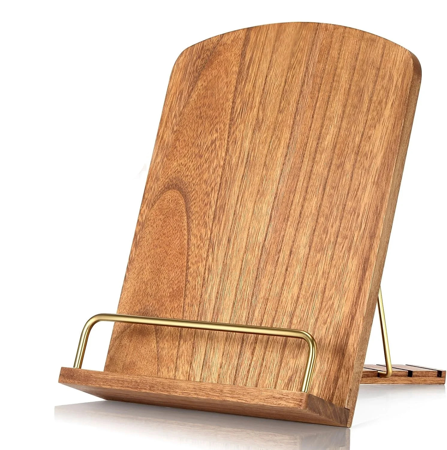 Adjustable Cookbook Stand for Kitchen Counter - Wooden Recipe Book & Tablet Holder for Convenient... | Walmart (US)