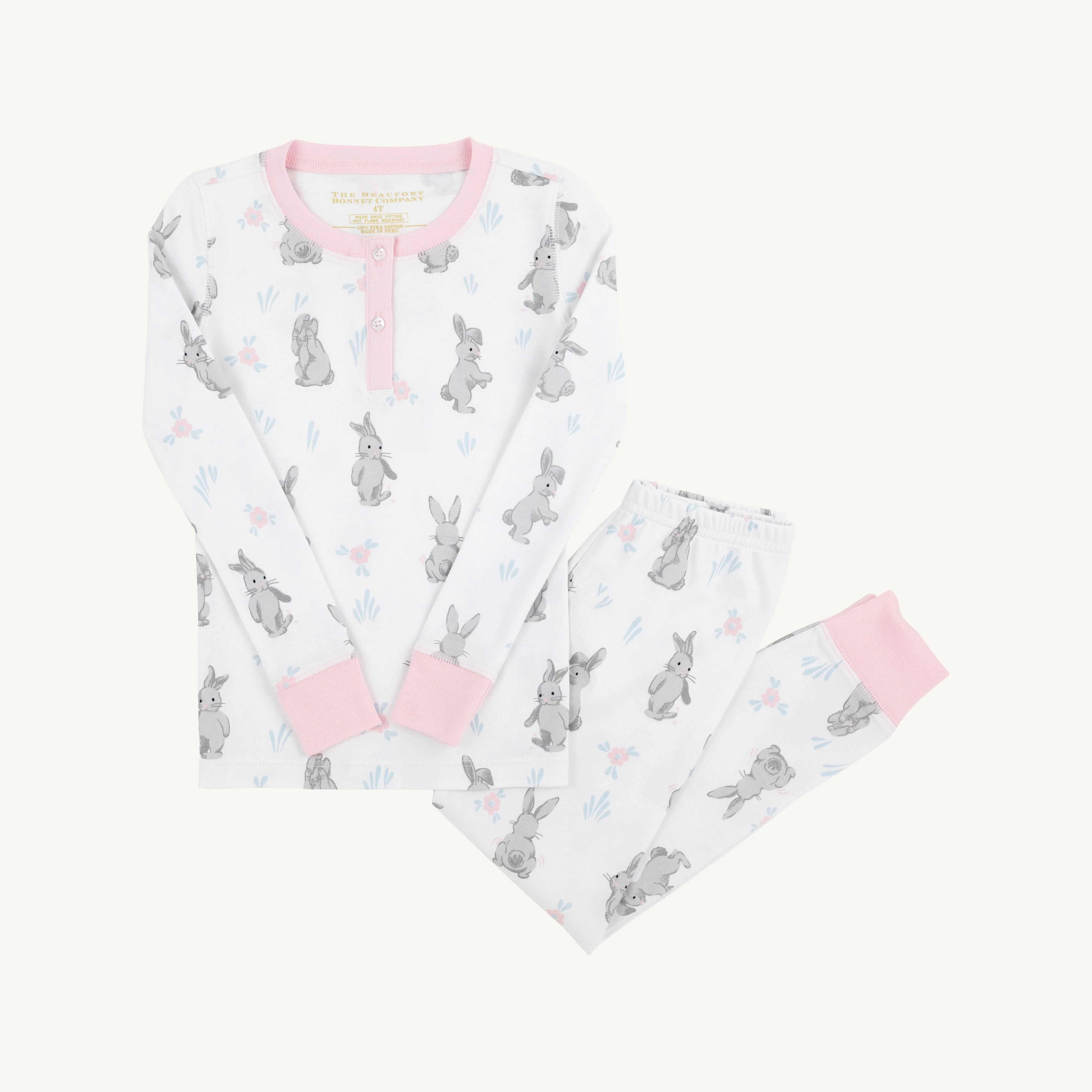 Sara Jane's Sweet Dream Set - Broad St. Bunnies (Pink) with Palm Beach | The Beaufort Bonnet Company