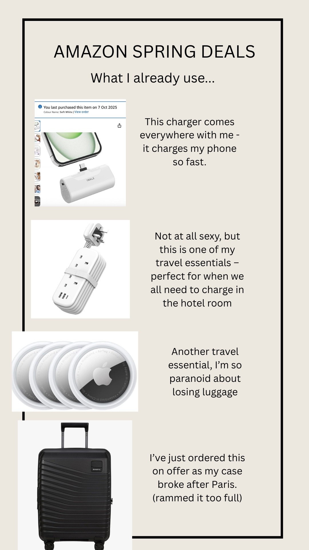 Travel essentials on Amazon 