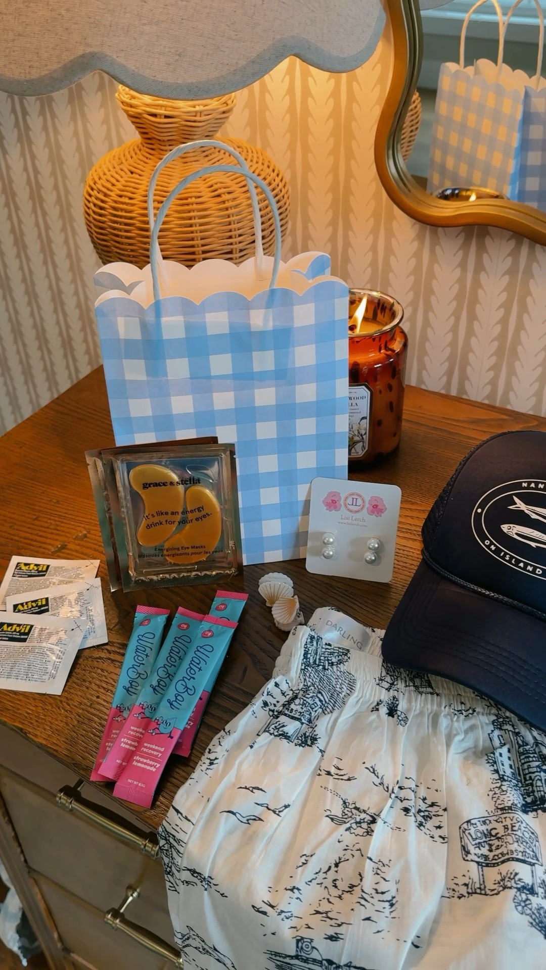 Everything I added to the bachelorette gift bags! I wanted everything to be easy to travel with and practical- the girls loved it all! 🤍