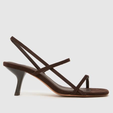 Womens Brown schuh Sav Strappy Kitten Heel High Heels | schuh | Schuh
