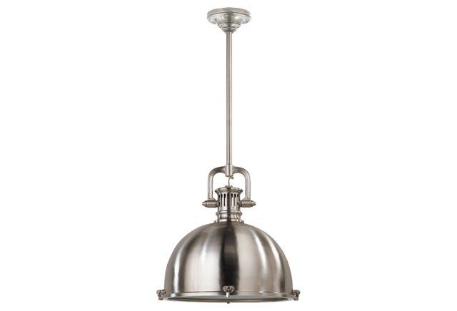 Large Yoke Pendant, Brushed Chrome | One Kings Lane