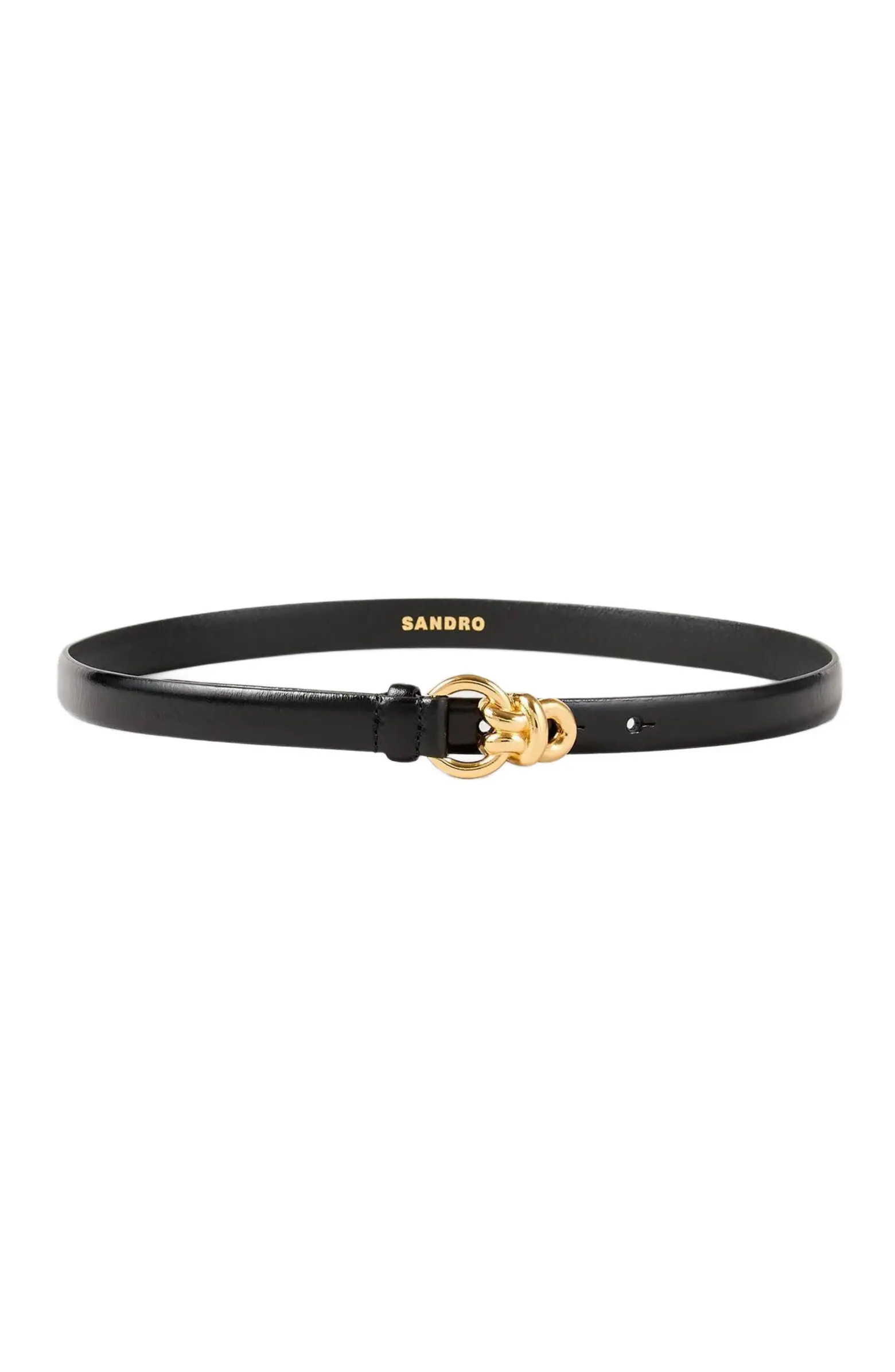SANDRO Slim leather belt | Nordstrom | Nordstrom