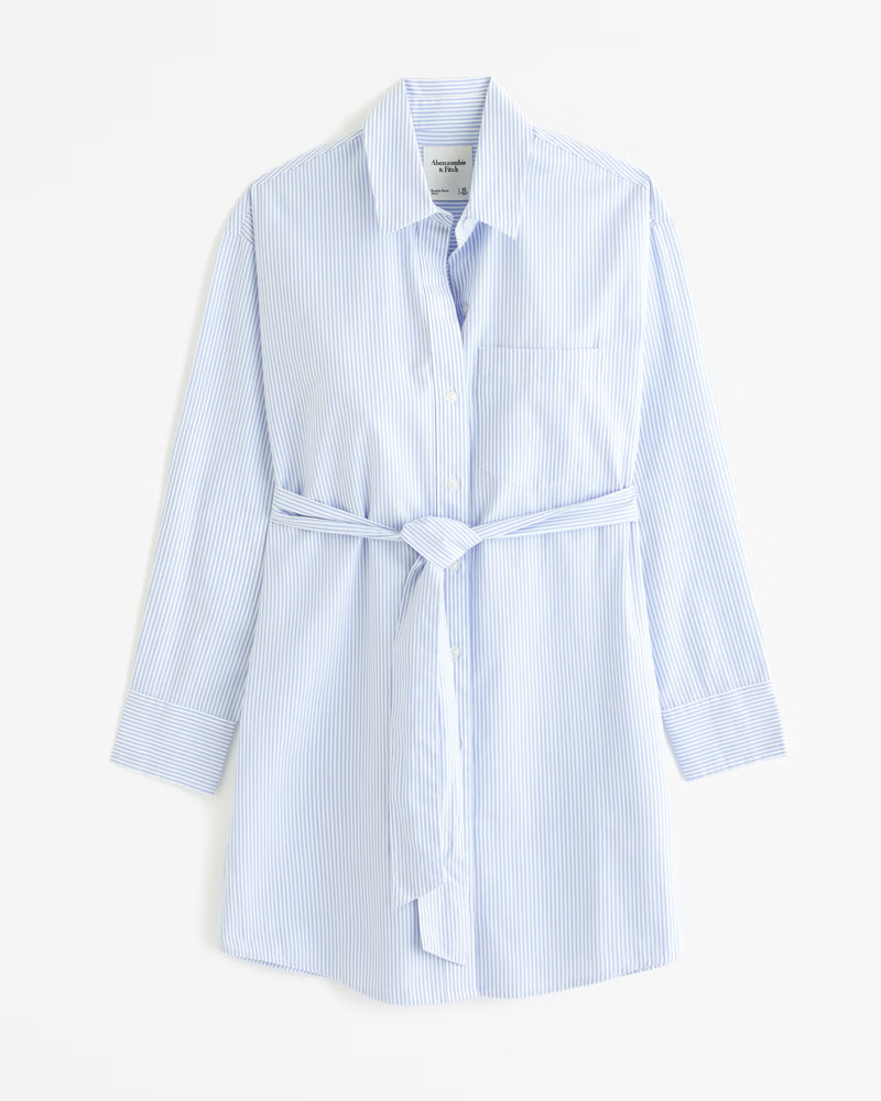 Relaxed Poplin Shirt Dress | Abercrombie & Fitch (US)