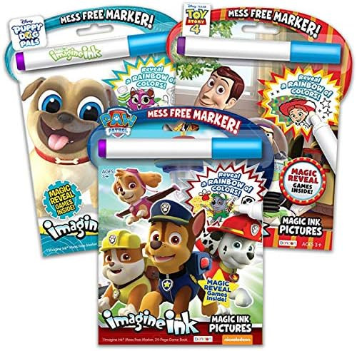 Imagine Ink Coloring Book Set for Toddlers Kids - 3 Magic Ink Books Featuring Paw Patrol, Puppy D... | Amazon (US)