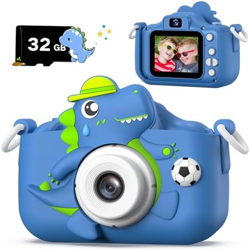 Dinosaur Kids Camera for Boys Girls, Toddler Digital Selfie Camera with Cute Protective Cover and... | Amazon (US)