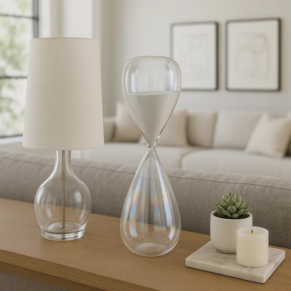 Contemporary Hourglass Sculpture for Home Decor \u2013 Stylish Decorative Object for Family Game ... | Wayfair North America