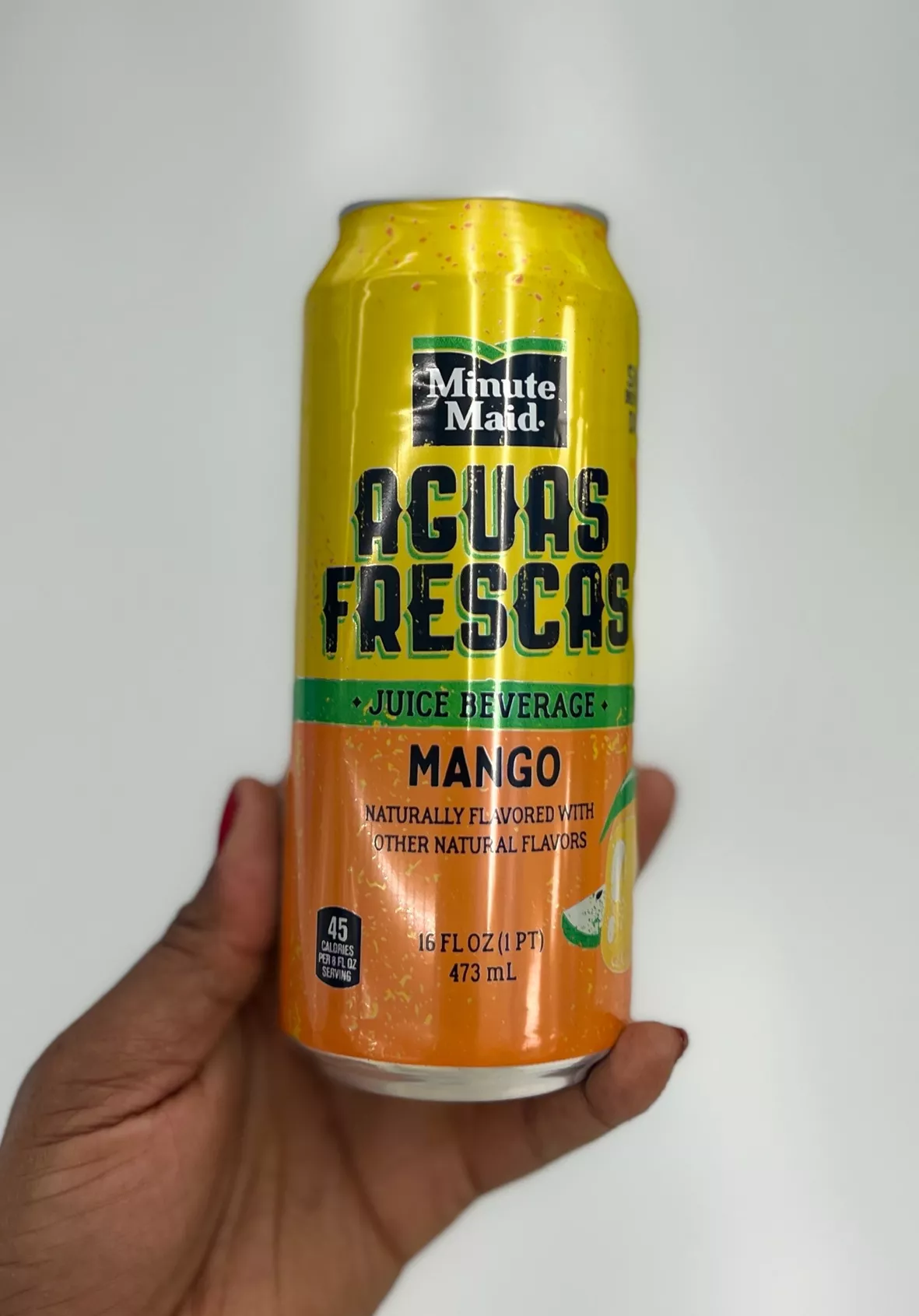 Minute Maid Aguas Frescas Naturally Flavored Mango Juice Drink, 16