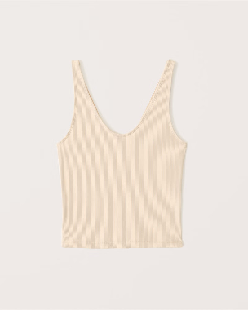 Seamless Ribbed Scoopneck Tank | Abercrombie & Fitch (US)