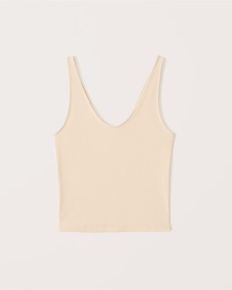 Women's Seamless Ribbed Fabric Scoopneck Tank | Women's Clearance | Abercrombie.com | Abercrombie & Fitch (US)