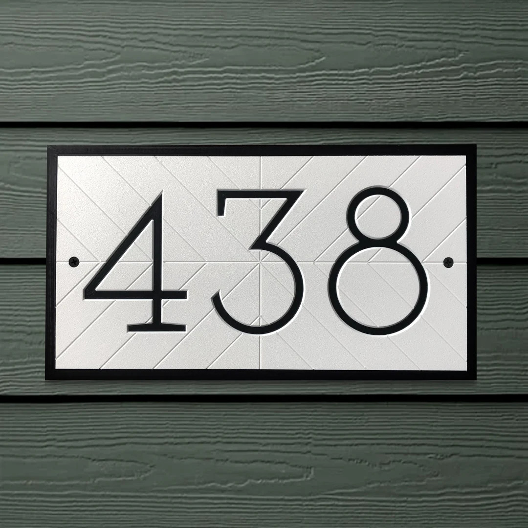 Modern House Numbers - Address Sign Horizontal Plaque | Etsy (US)