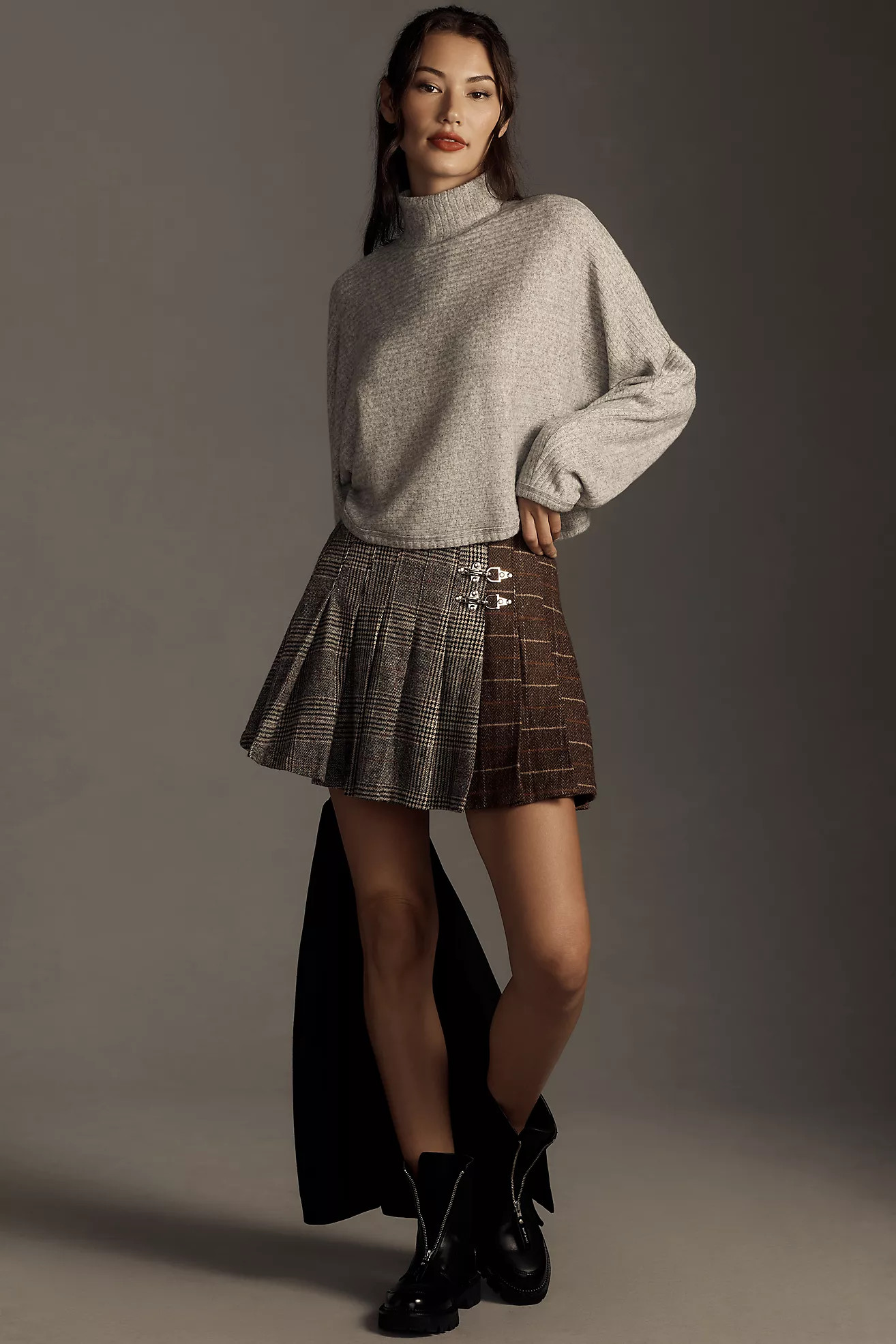 Pilcro Cozy Ribbed Turtleneck Batwing Pullover | Anthropologie (US)