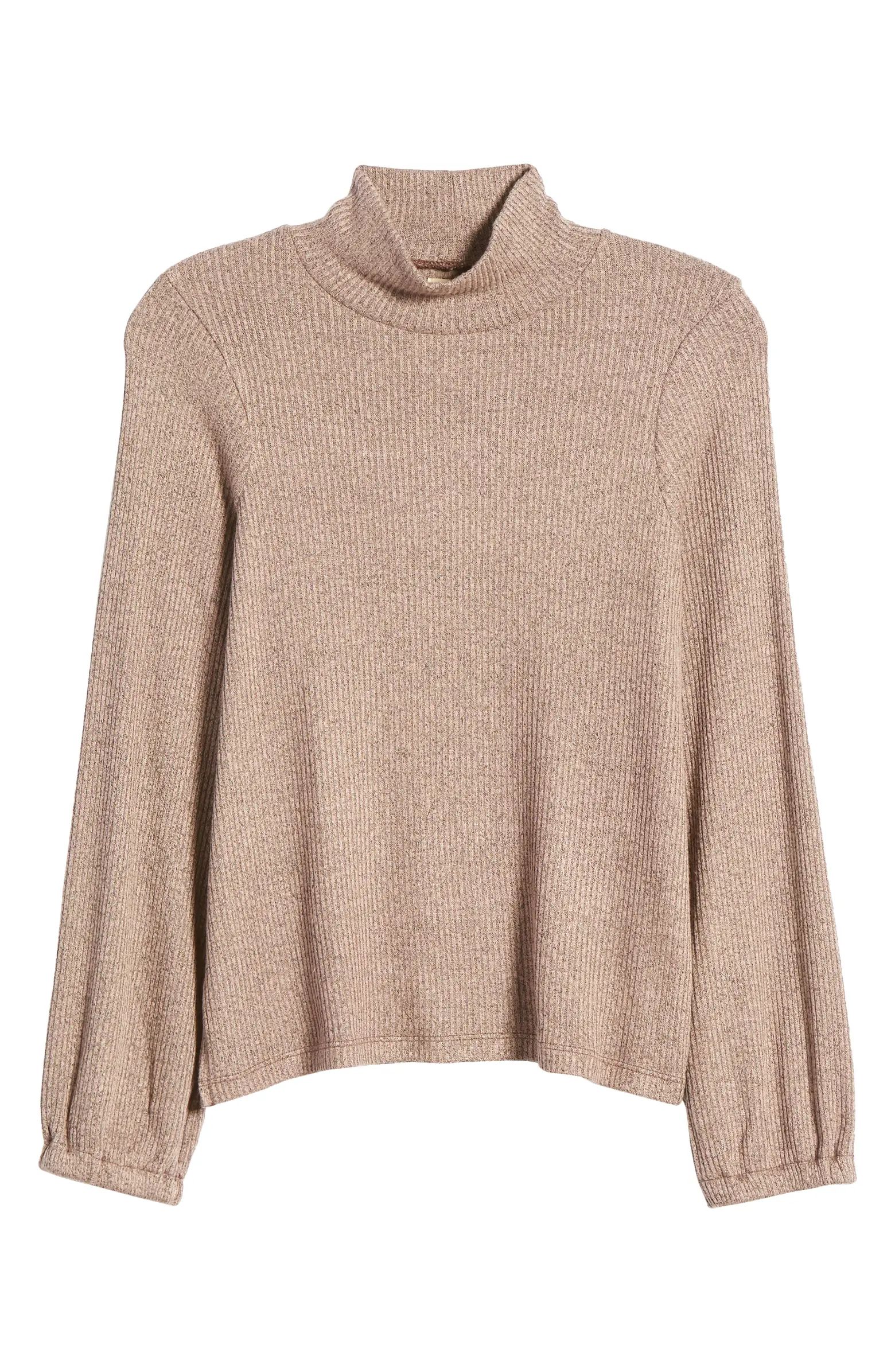 Mock Neck Bubble-Sleeve Top | Nordstrom