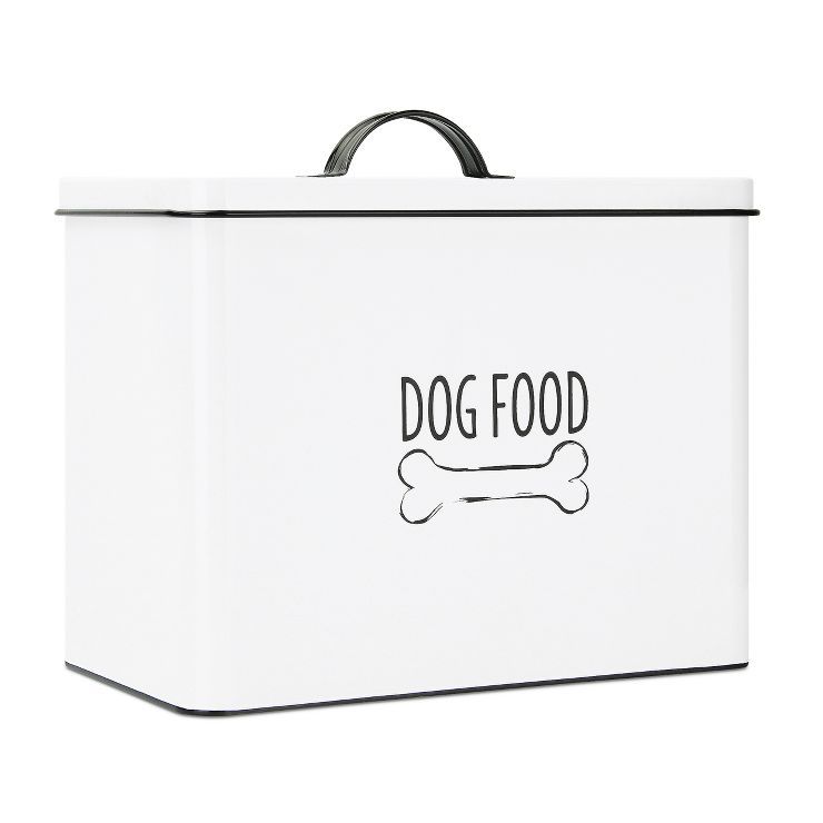Outshine Co White Farmhouse Pet Food Bin - Can Be Personalized | Target