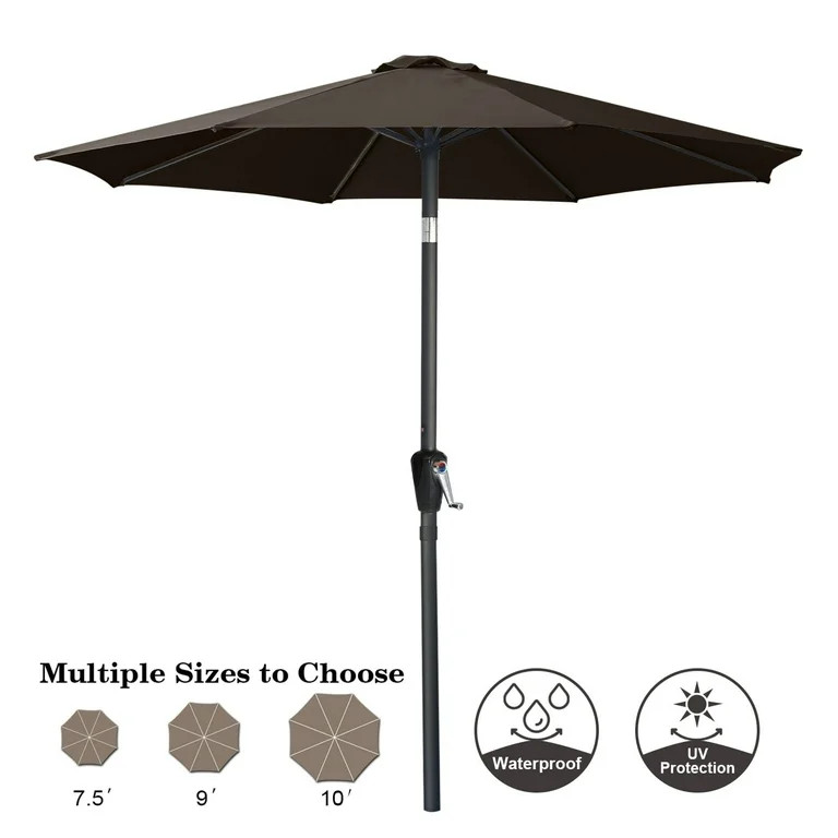 ABCCANOPY 9FT Patio Umbrella with Push Button Tilt,13+Colors, Brown | Walmart (US)