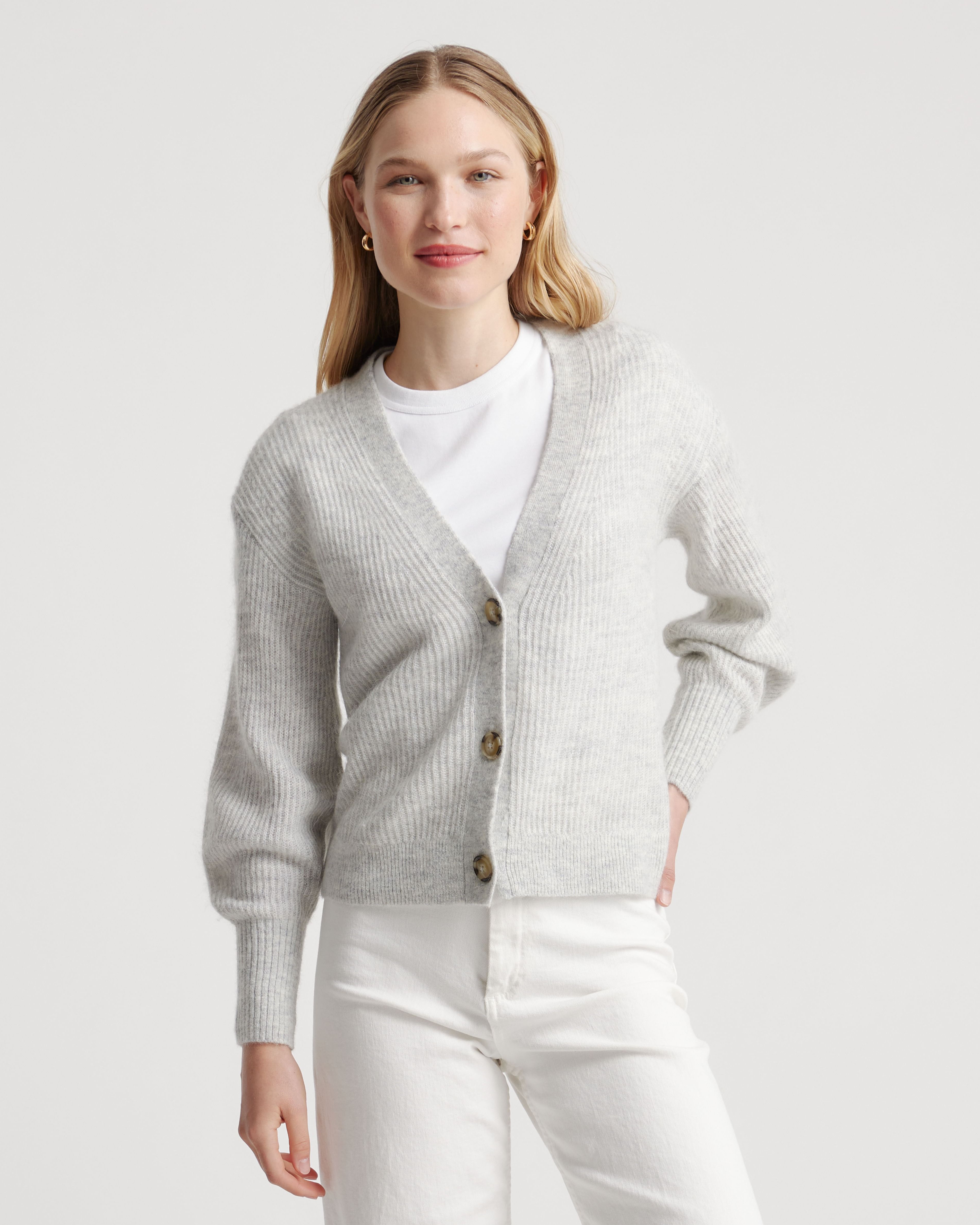 Baby Alpaca-Wool Cropped Cardigan | Quince