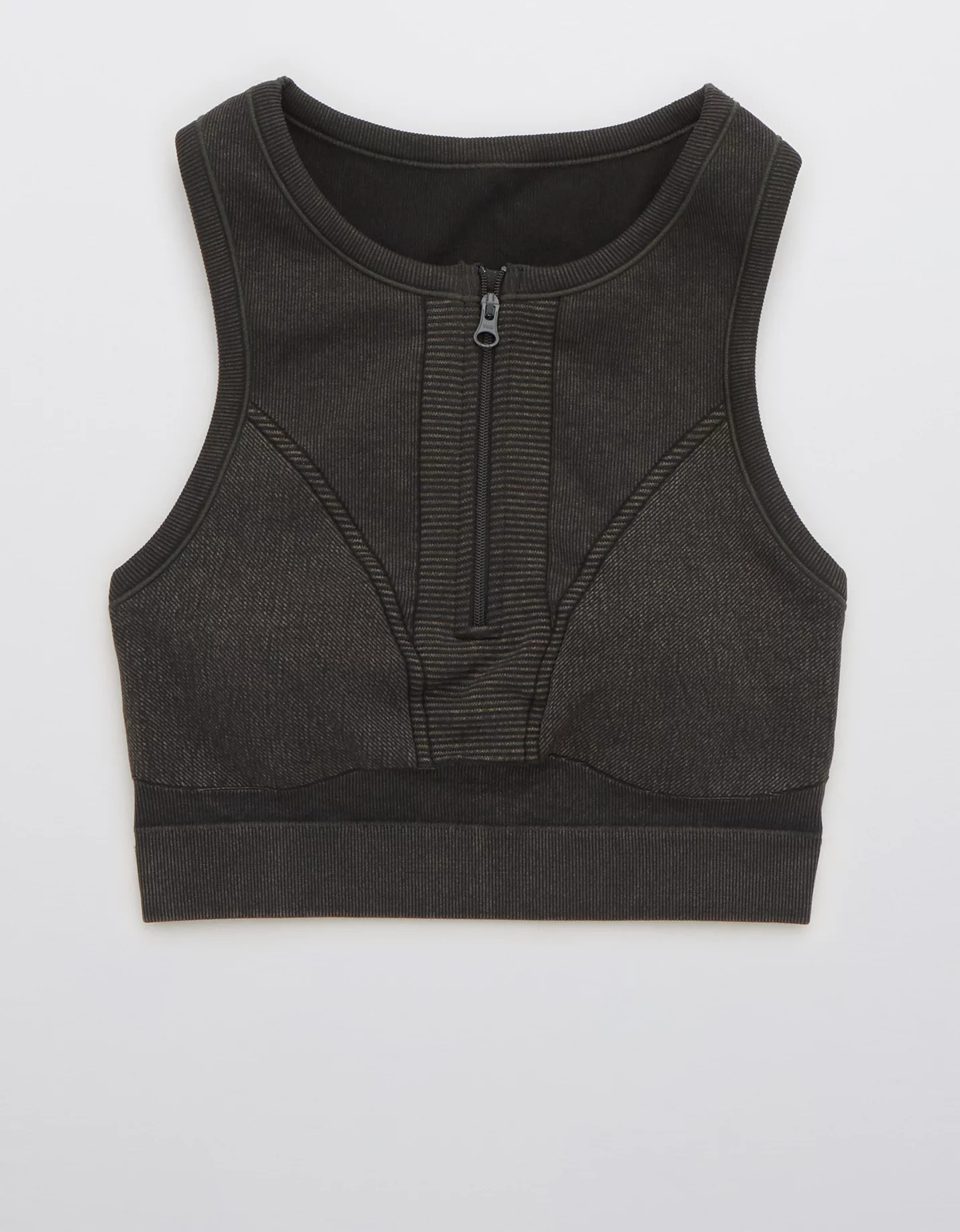 OFFLINE Seamless Zip Front Sports Bra | American Eagle Outfitters (US & CA)