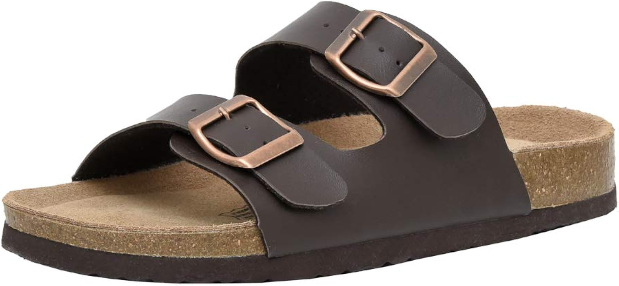 CUSHIONAIRE Lane Cork Footbed Sandals for Women – Comfortable Double Buckle Slip-On with Genuin... | Amazon (US)