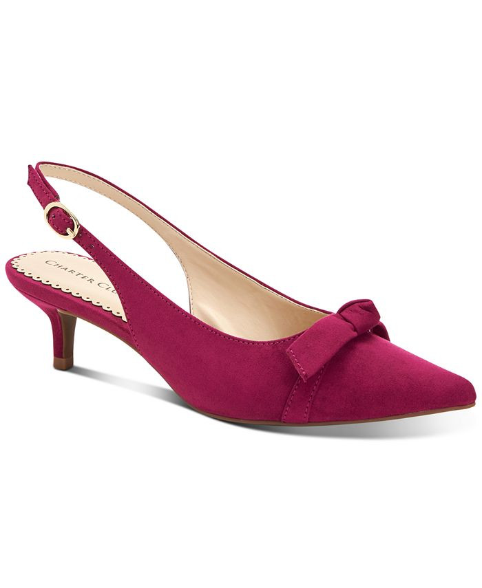 Charter Club Giavanna Slingback Pumps, Created for Macy's & Reviews - Heels & Pumps - Shoes - Mac... | Macys (US)