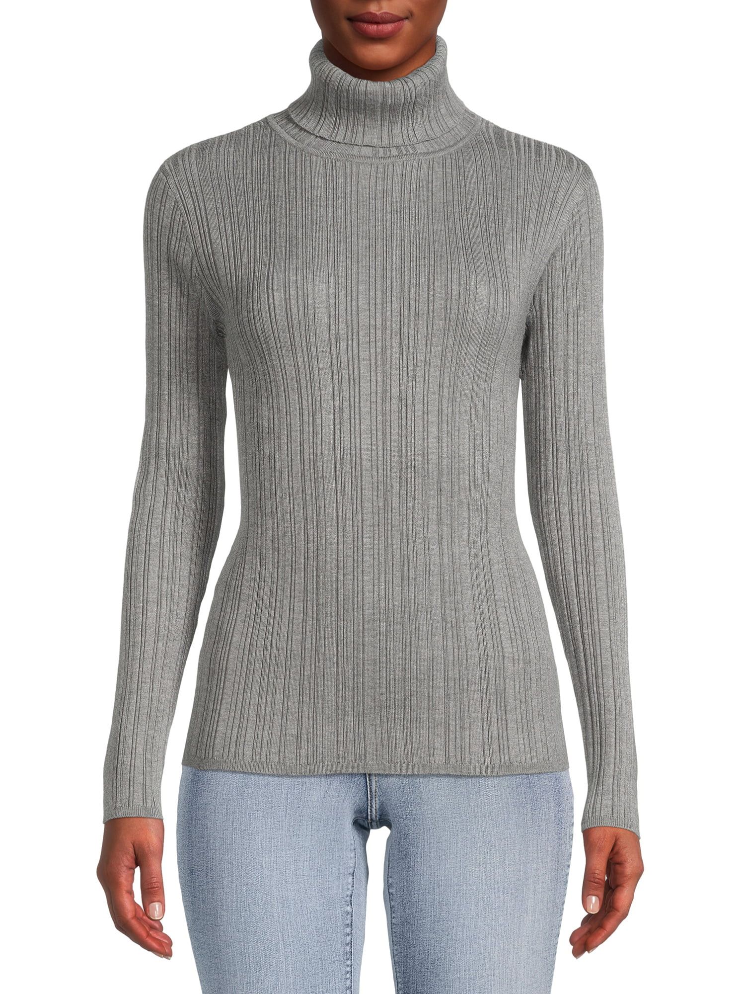 Time and Tru Women's Turtleneck Sweater - Walmart.com | Walmart (US)