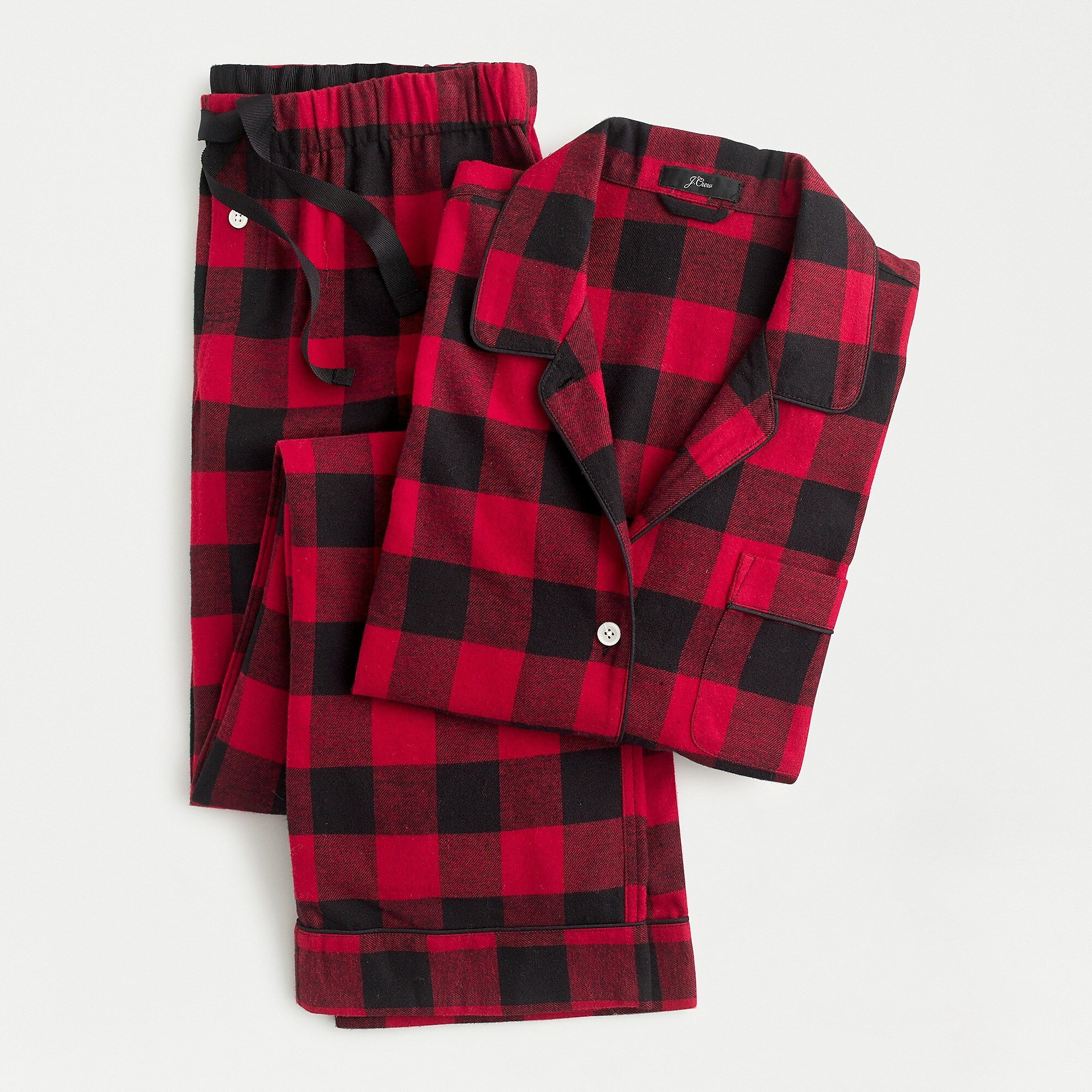 Long-sleeve flannel sleep set in buffalo check plaid | J. Crew US