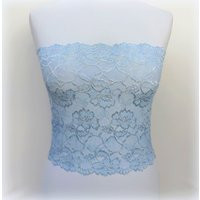 Light Blue See Through Elastic Lace Tube Top Strapless | Etsy (US)