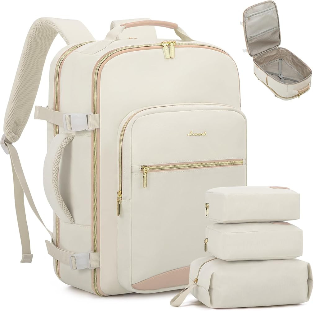 LOVEVOOK Travel Backpack for Women & Men 40L,Airline Approved Carry On Backpack Travel Essential,... | Amazon (US)