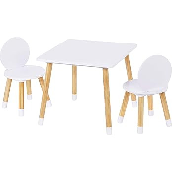 UTEX Kids Table with 2 Chairs Set for Toddlers, Boys, Girls, 3 Piece Kiddy Table and Chairs Set, ... | Amazon (US)